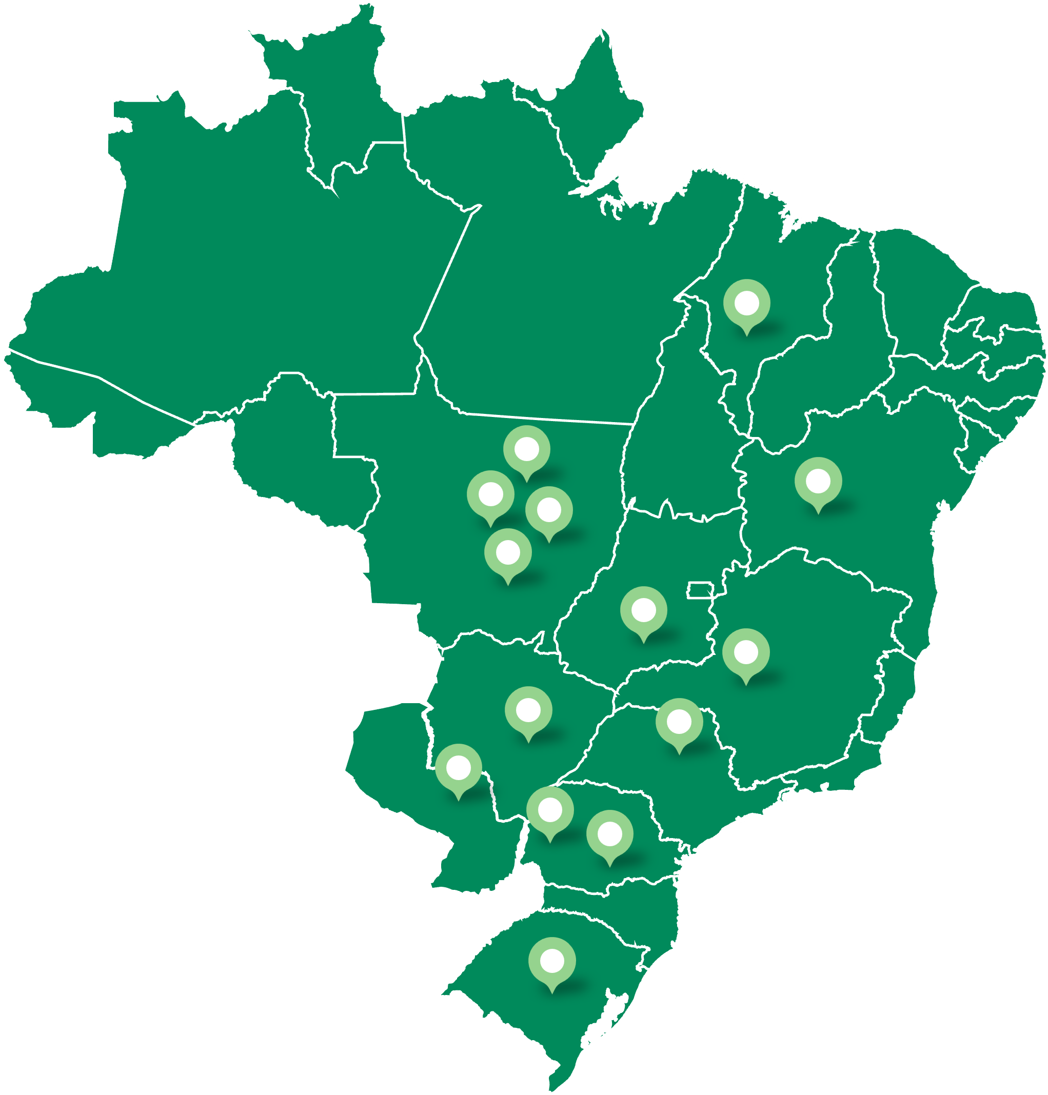 Mapa de Presença Nacional Agrosystem